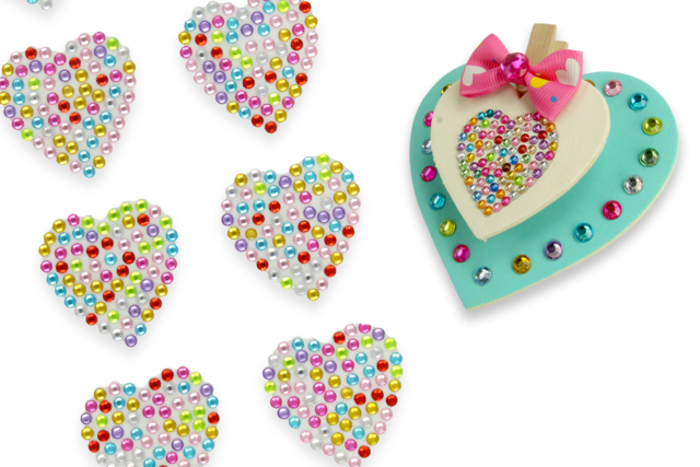coeurs strass diamant - Strass autocollants - 10doigts.fr