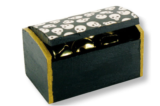 coffre pirate têtes de mort - Papiers à motifs - 10doigts.fr