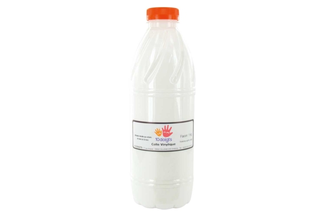 Colle blanche vinylique 1 litre - Colles scolaires - 10doigts.fr