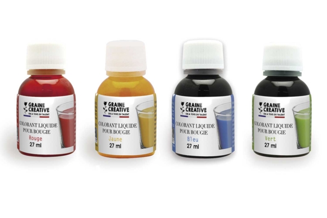 Colorants liquides pour bougie - 27 ml - Parfums et Colorants Bougies - 10doigts.fr