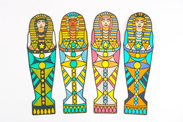 coloriage sarcophage pharaons - Coloriage - 10doigts.fr