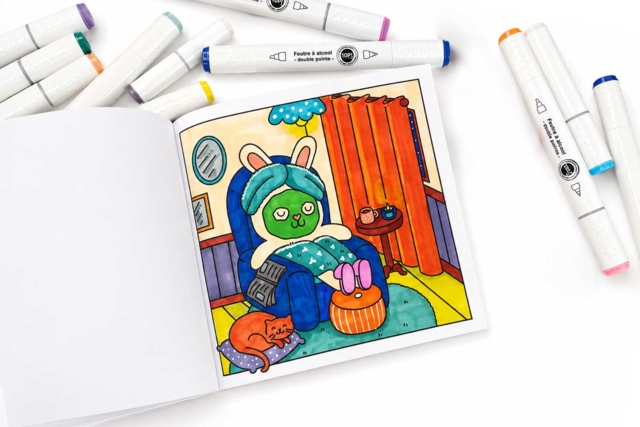 Coloriage Simple & cosy - Petits instants au calme - Livres de coloriage et dessins : pour apprendre et s'évader - 10doigts.fr