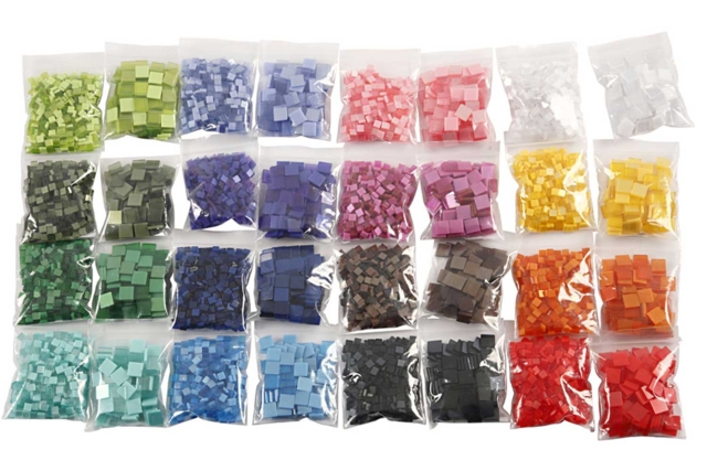 contenu valise mosaiques - Mosaïques en résine - 10doigts.fr
