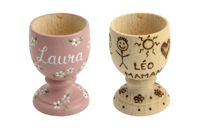 coquetier en bois à décorer - Objets bois pour la cuisine - 10doigts.fr