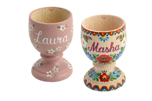 coquetier en bois peint - Objets bois pour la cuisine - 10doigts.fr