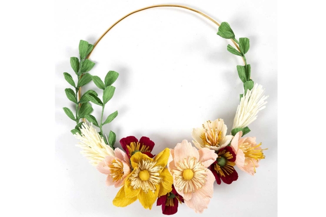 couronne fleurs créapon cercle métal - Supports pour macramé - 10doigts.fr