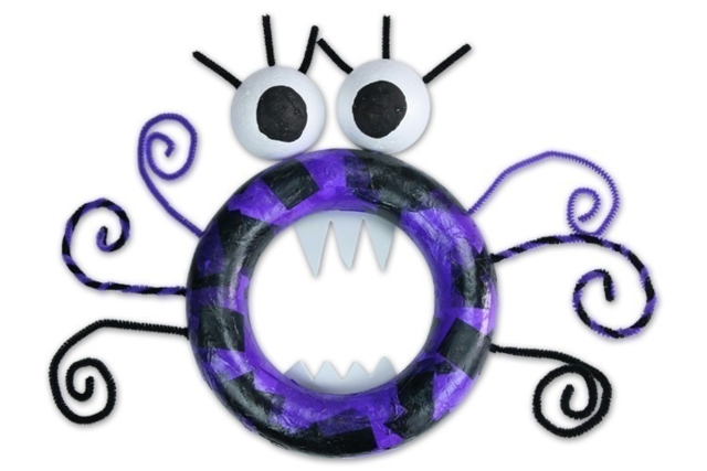 Couronne Monstre d'Halloween - Papiers de soie - 10doigts.fr