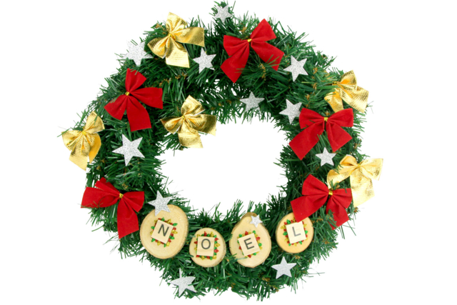 couronne noel sapin - Nœuds et rubans pour toutes vos créations - 10doigts.fr