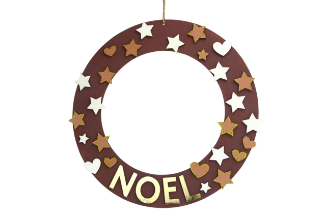 couronnes en bois décorative - Couronnes de Noël - 10doigts.fr