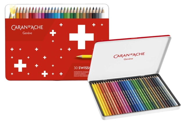 Crayons de couleurs Swisscolor - 30 couleurs - Fusains, sanguines & craies - 10doigts.fr