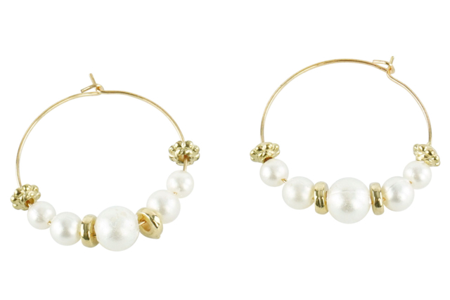 créoles nacre - Boucles d'oreilles - 10doigts.fr