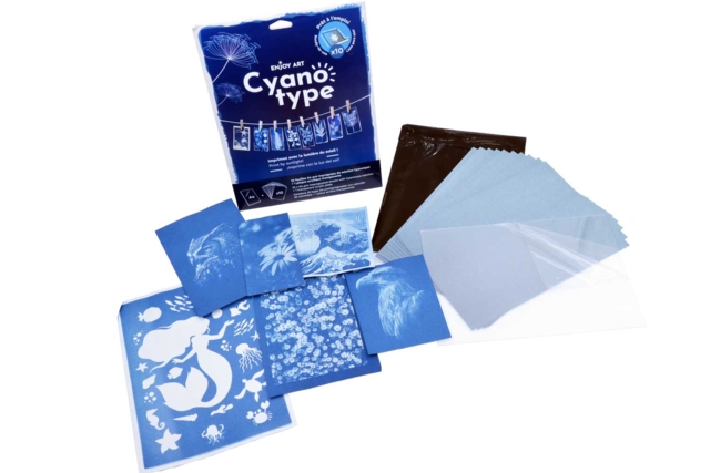 Cyanotype pré imprégnées + 1 plaque - 10 feuilles - Le cyanotype : s'initier à la magie de la photographie solaire - 10doigts.fr