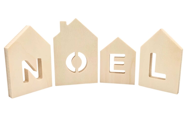 Decor Noel Lettres - Objets en bois Noël - 10doigts.fr