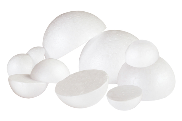demi boule poly - Boules en polystyrène - 10doigts.fr