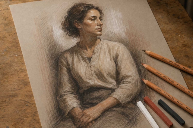 dessin Set Pitt Monochrome Faber-Castell  - Crayons graphite et mines pour le dessin - 10doigts.fr