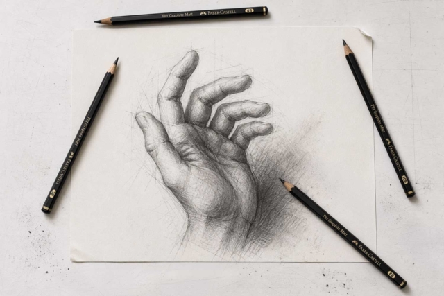 dessins Crayons graphite Castell 9000 - Crayons graphite et mines pour le dessin - 10doigts.fr