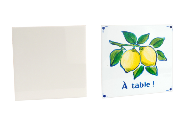 dessous de plat ceramique - Supports en céramique à décorer - 10doigts.fr