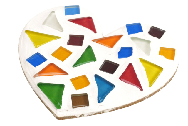 dessous de verre coeur - Supports plats en bois - 10doigts.fr