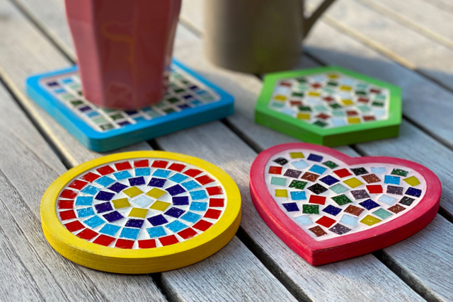 dessous de verre mosaiques joint blanc - Joint et outils pour mosaïques - 10doigts.fr
