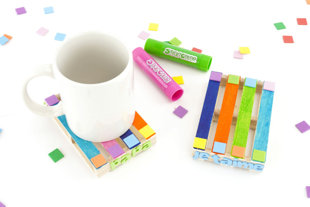 Dessous de verre palette - Objets bois pour la cuisine - 10doigts.fr