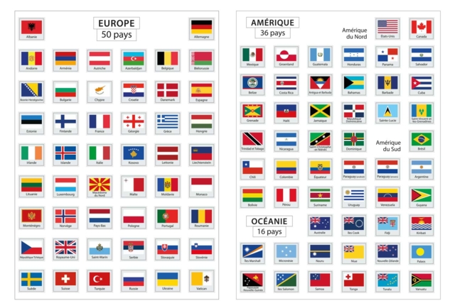 drapeaux du monde - Gommettes pédagogiques : apprendre, grandir et s'éveiller par le jeu - 10doigts.fr