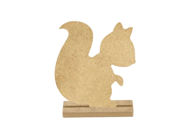 Ecureuil en bois + socle  - Animaux en bois - 10doigts.fr