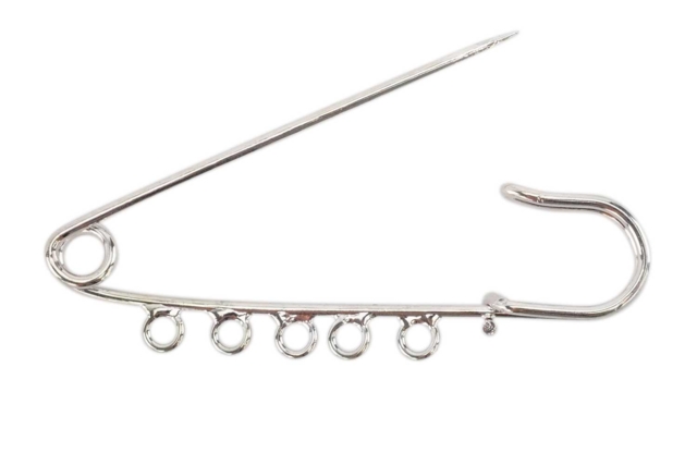 épingle argent à anneaux - Broches - 10doigts.fr