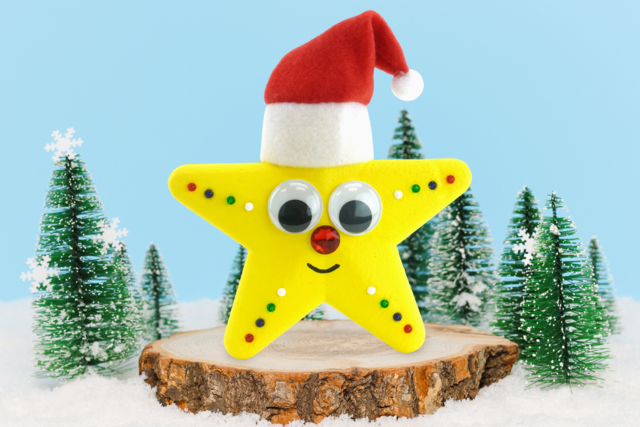 Étoile de Noël rigolote - Petites décorations de Noël - 10doigts.fr