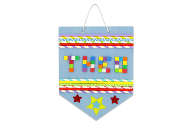 fanion theo - Plaque de porte - 10doigts.fr