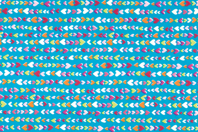 feuille decopatch coeurs bleu - Papiers Décopatch - 10doigts.fr