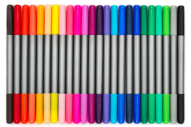 feutres double pointes - Feutres pointes moyennes : l'outil polyvalent pour le dessin et l'école - 10doigts.fr