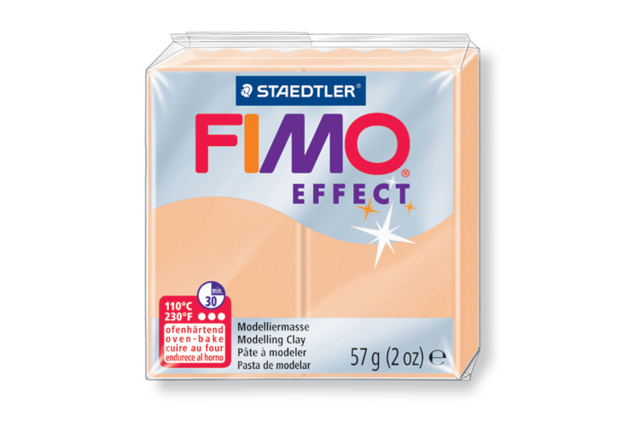 Fimo Effect 57gr - orange pastel - N° 405 - Pâtes Fimo Effect : donnez une dimension magique à vos modelages - 10doigts.fr