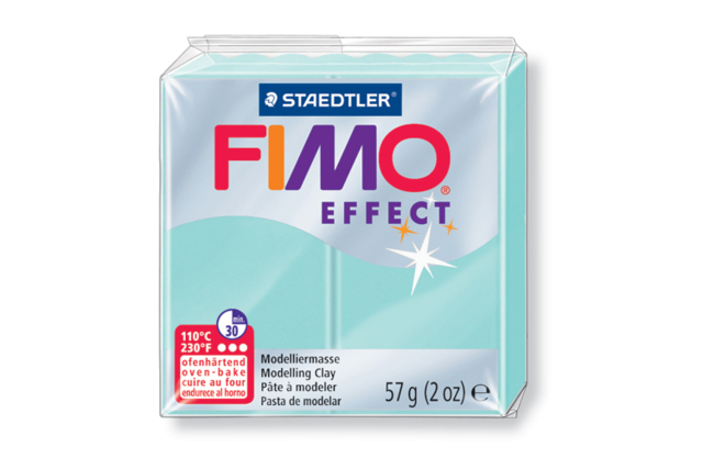 Fimo Effect 57gr - vert pastel - N° 505 - Pâtes Fimo Effect : donnez une dimension magique à vos modelages - 10doigts.fr