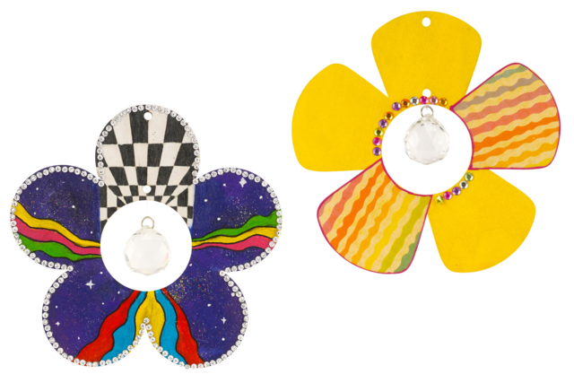fleurs en bois pour attrape soleil - Suspensions décoratives en bois - 10doigts.fr