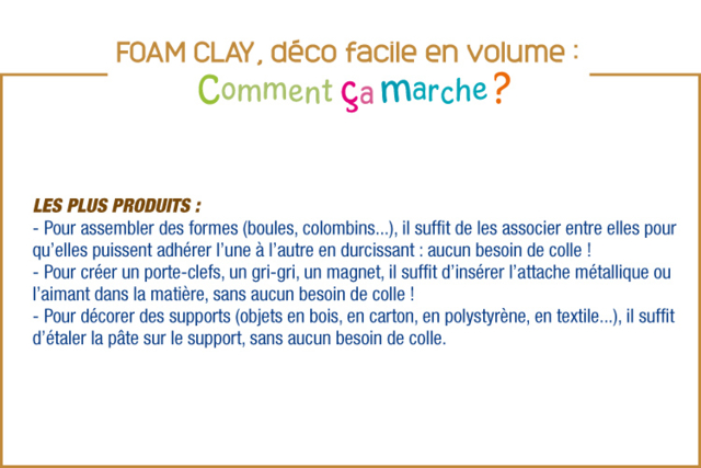 FOAM CLAY - Comment ca marche - Pâtes à modeler autodurcissantes - 10doigts.fr