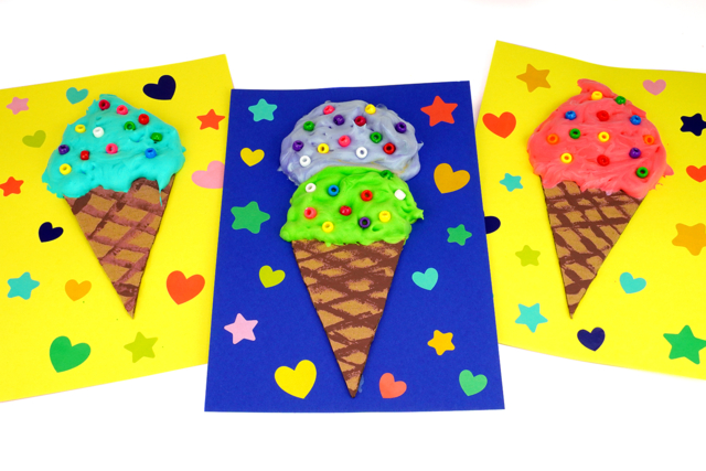 Glaces avec de la peinture mousse gonflante - Encres liquides : la pureté de la couleur pour vos dessins - 10doigts.fr
