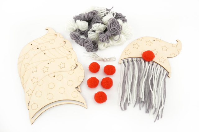 Gnome a accrocher sapin - Objets en bois Noël - 10doigts.fr