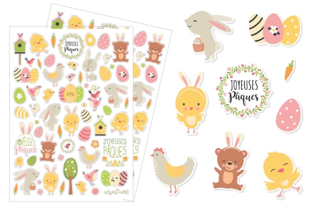 Gommette Paques Animaux - Gommettes Pâques - 10doigts.fr