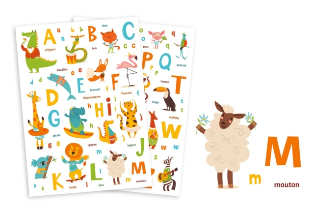 Gommettes abécédaire animaux - 130 pcs - Gommettes pédagogiques : apprendre, grandir et s'éveiller par le jeu - 10doigts.fr