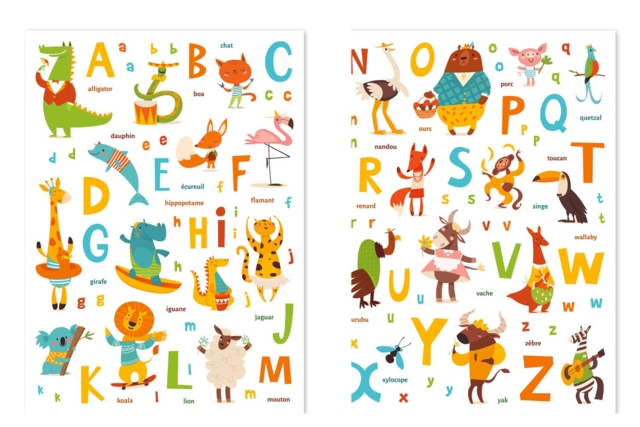 Gommettes abécédaire animaux  - Gommettes pédagogiques : apprendre, grandir et s'éveiller par le jeu - 10doigts.fr