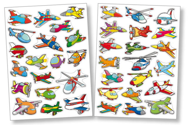 Gommettes avions - Thème Voyage - 10doigts.fr