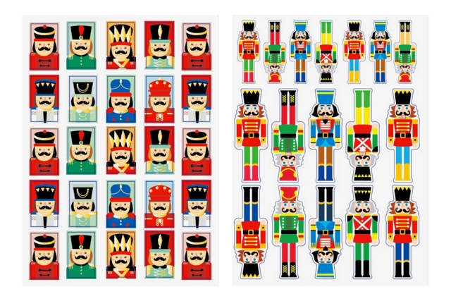 Gommettes casse-noisettes - 2 planches - Gommettes de Noël : autocollants et stickers créatifs pour enfants - 10doigts.fr