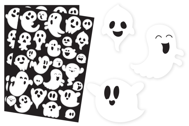 GOMMETTES fantômes - Gommettes Halloween - 10doigts.fr