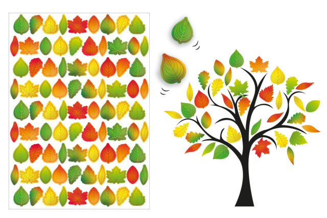 gommettes feuilles - Gommettes saisons : des autocollants pour toute l’année - 10doigts.fr