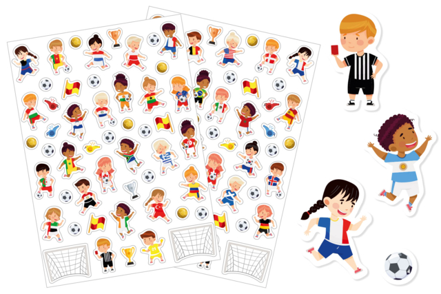 Gommettes Football - 2 planches - Gommettes Histoires et décors - 10doigts.fr