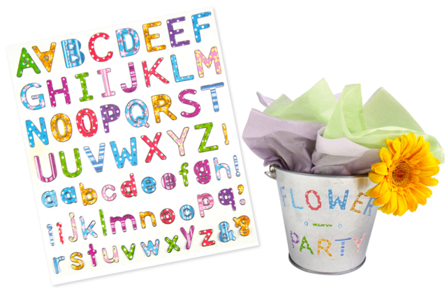 gommettes lettres - Gommettes Alphabet, messages - 10doigts.fr