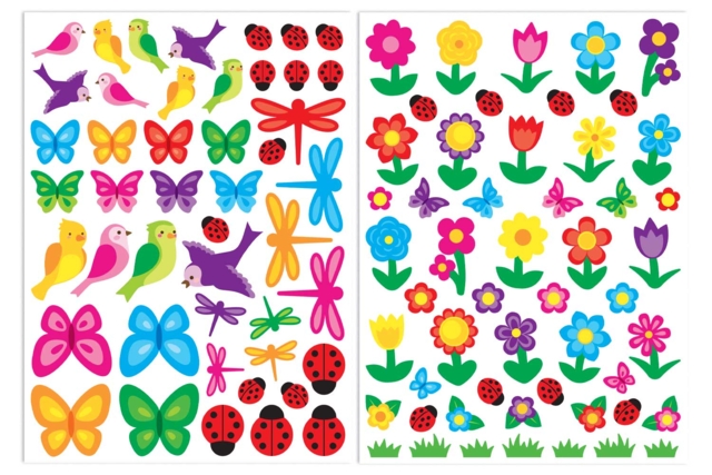 Gommettes printanières - 1  set (6 planches) - Gommettes saisons : des autocollants pour toute l’année - 10doigts.fr