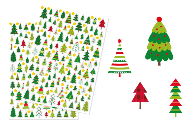 GOMMETTES SAPIN  - Gommettes de Noël : autocollants et stickers créatifs pour enfants - 10doigts.fr