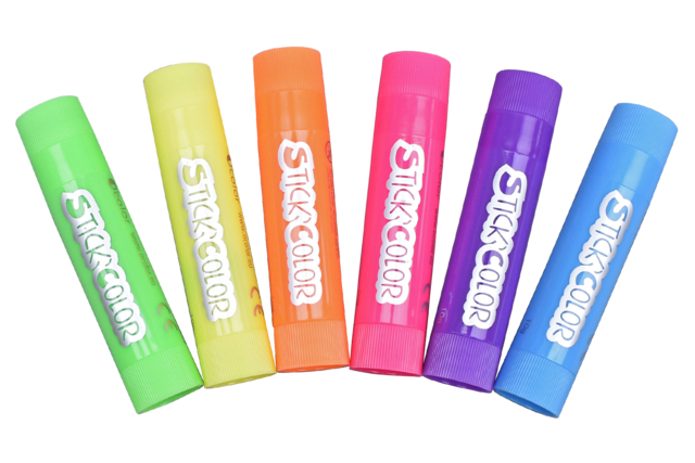 gouache baton stick solide fluo - Peinture gouache solide : l'innovation pour peindre sans se tacher - 10doigts.fr