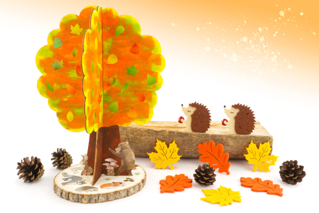 Grand arbre d'automne - Objets en bois Noël - 10doigts.fr